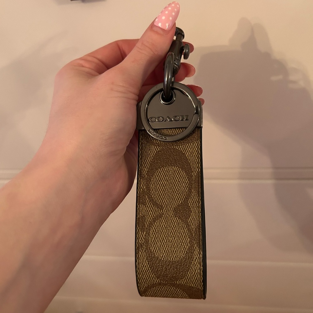 Coach Signature Canvas Keychain